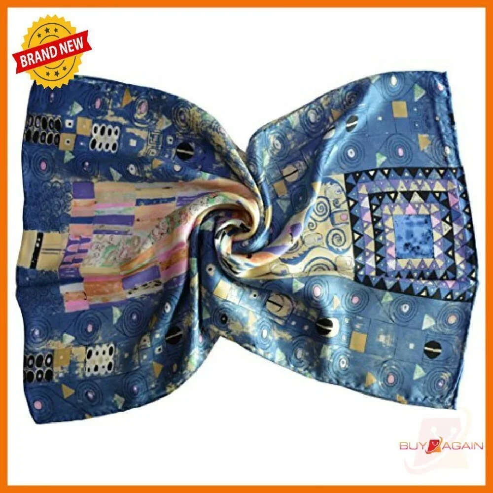 Premium Silk Scarf Shawl Wrap 41x160cm Hand-Hemmed Luxury Accessory